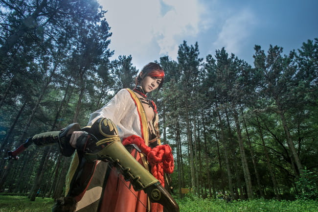 网易手游阴阳师 源博雅&白狼 cosplay图片(1)