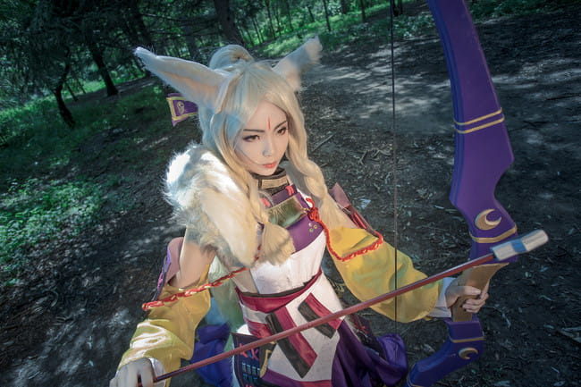 网易手游阴阳师 源博雅&白狼 cosplay图片(1)