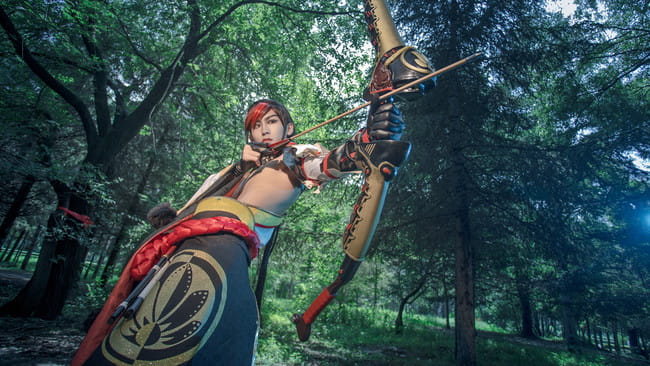 网易手游阴阳师 源博雅&白狼 cosplay图片(1)