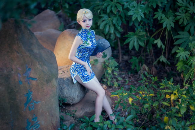 《冰雪奇缘》艾莎旗袍cosplay