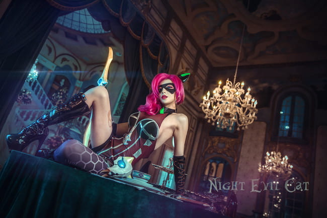 王者荣耀 暗夜猫娘 阿珂 cosplay图片