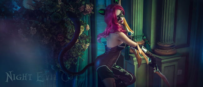 王者荣耀 暗夜猫娘 阿珂 cosplay图片