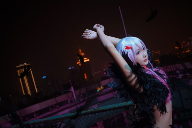 《罪恶王冠》祈妹黑羽cosplay