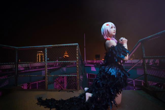 《罪恶王冠》祈妹黑羽cosplay