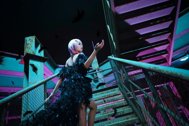 《罪恶王冠》祈妹黑羽cosplay