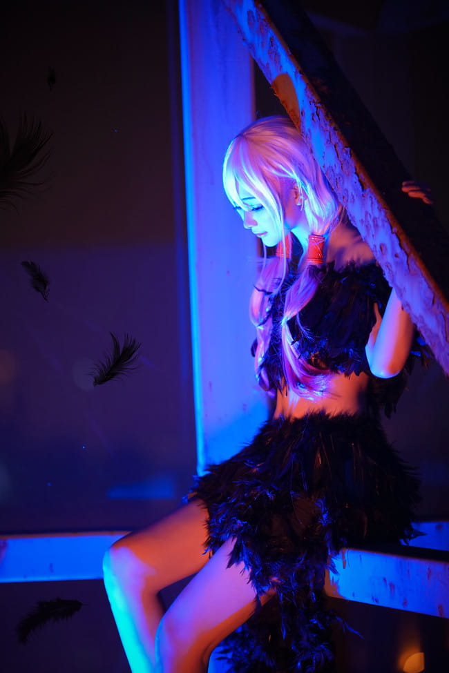 《罪恶王冠》祈妹黑羽cosplay