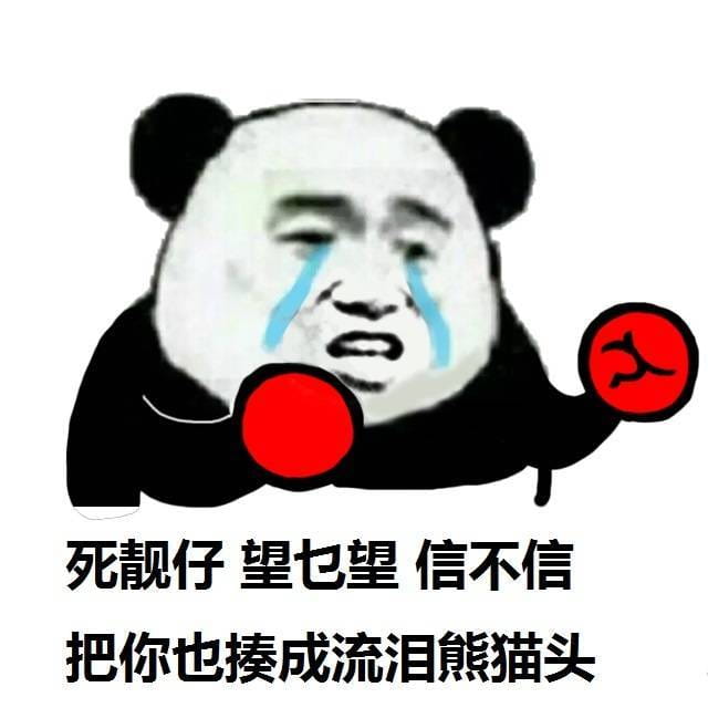 流泪熊猫头qq微信聊天表情包