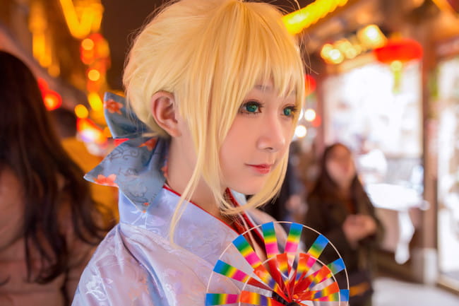 Cos正片 远坂凛新春和服·Saber晴着