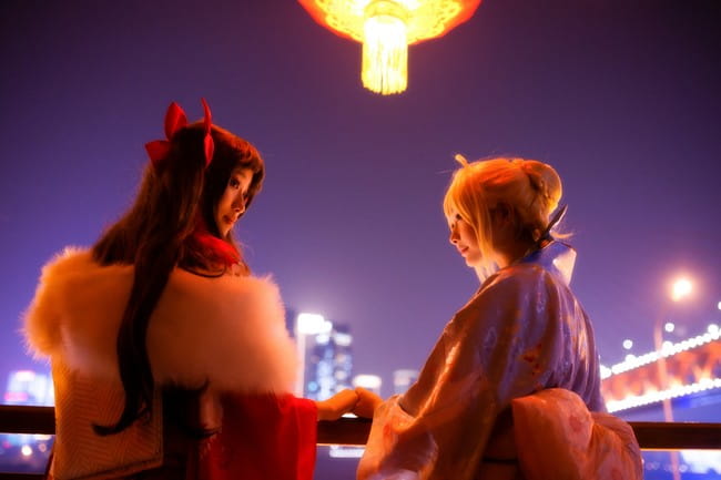 Cos正片 远坂凛新春和服·Saber晴着