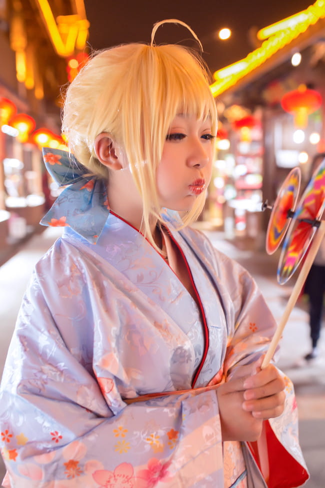 Cos正片 远坂凛新春和服·Saber晴着
