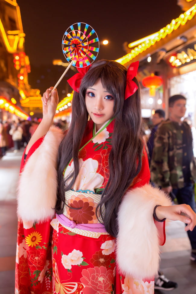 Cos正片 远坂凛新春和服·Saber晴着