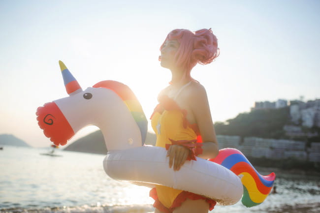 王者荣耀 小乔缤纷独角兽 cosplay