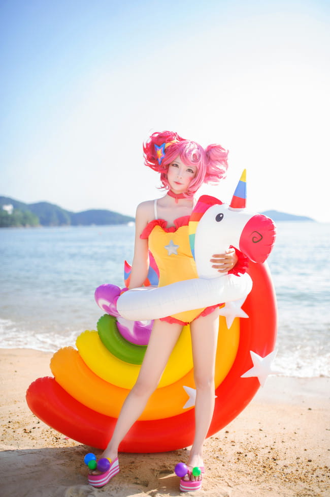 王者荣耀 小乔缤纷独角兽 cosplay