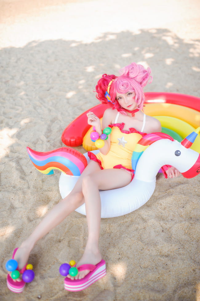 王者荣耀 小乔缤纷独角兽 cosplay