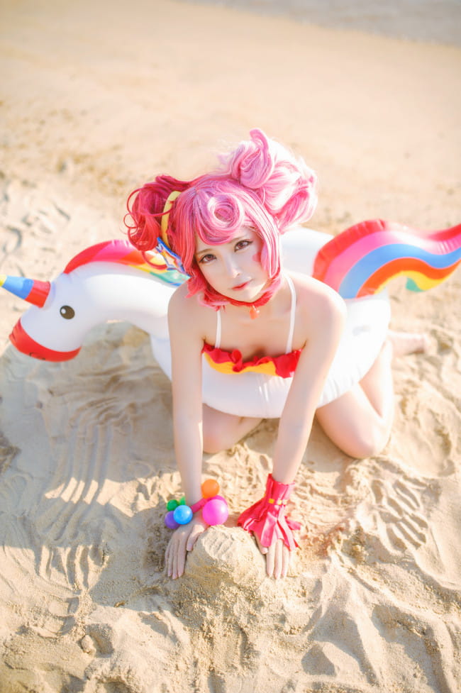 王者荣耀 小乔缤纷独角兽 cosplay