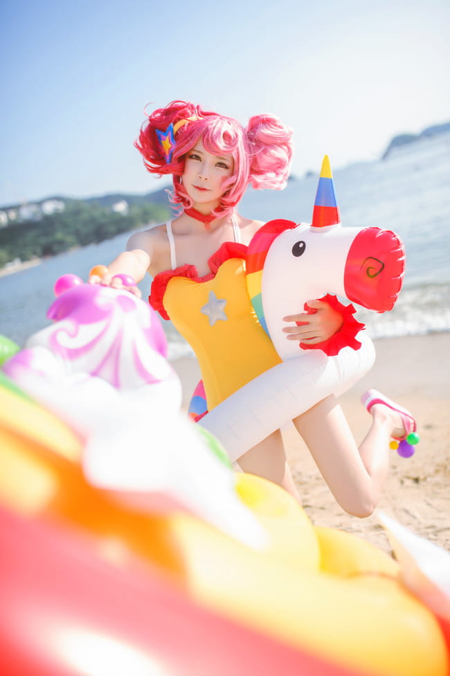 王者荣耀 小乔缤纷独角兽 cosplay