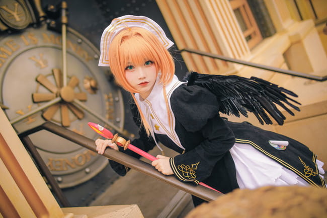 魔卡少女樱 木之本樱  黑天使插画 cosplay