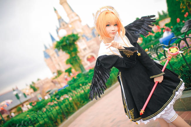 魔卡少女樱 木之本樱  黑天使插画 cosplay