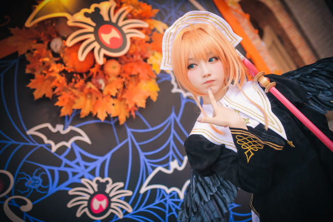 魔卡少女樱 木之本樱  黑天使插画 cosplay