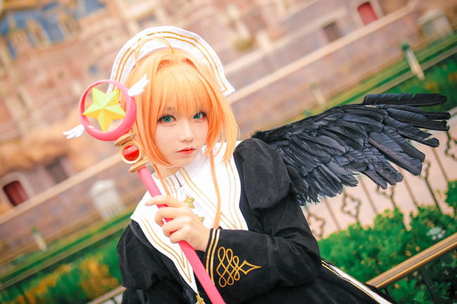 魔卡少女樱 木之本樱  黑天使插画 cosplay