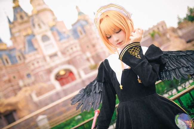 魔卡少女樱 木之本樱  黑天使插画 cosplay