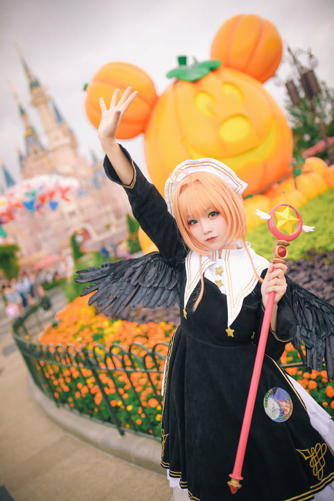 魔卡少女樱 木之本樱  黑天使插画 cosplay