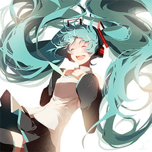 《初音未来》Miku 二次元头像女生呆萌