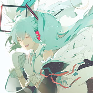《初音未来》Miku 二次元头像女生呆萌