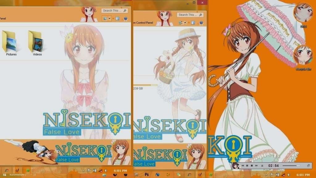 伪恋win10主题 橘万里花