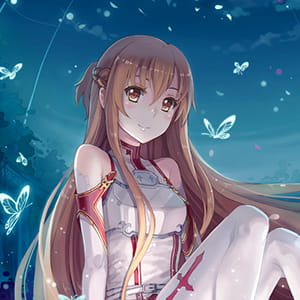 《刀剑神域》亚丝娜 二次元头像女生呆萌