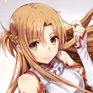 《刀剑神域》亚丝娜 二次元头像女生呆萌