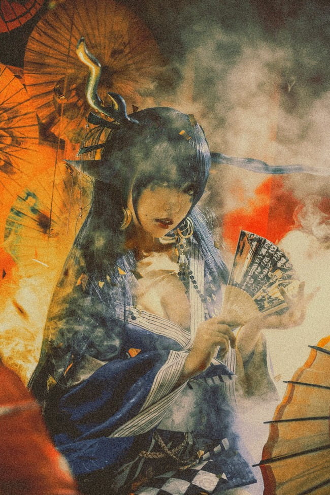 lovelive田园海未花魁 海 cosplay图片