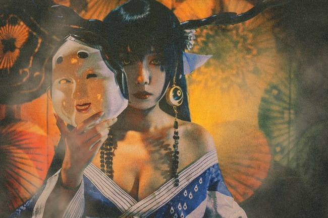 lovelive田园海未花魁 海 cosplay图片