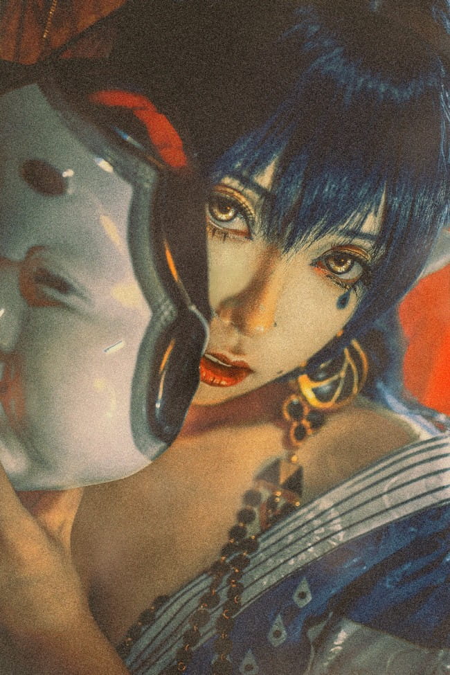 lovelive田园海未花魁 海 cosplay图片