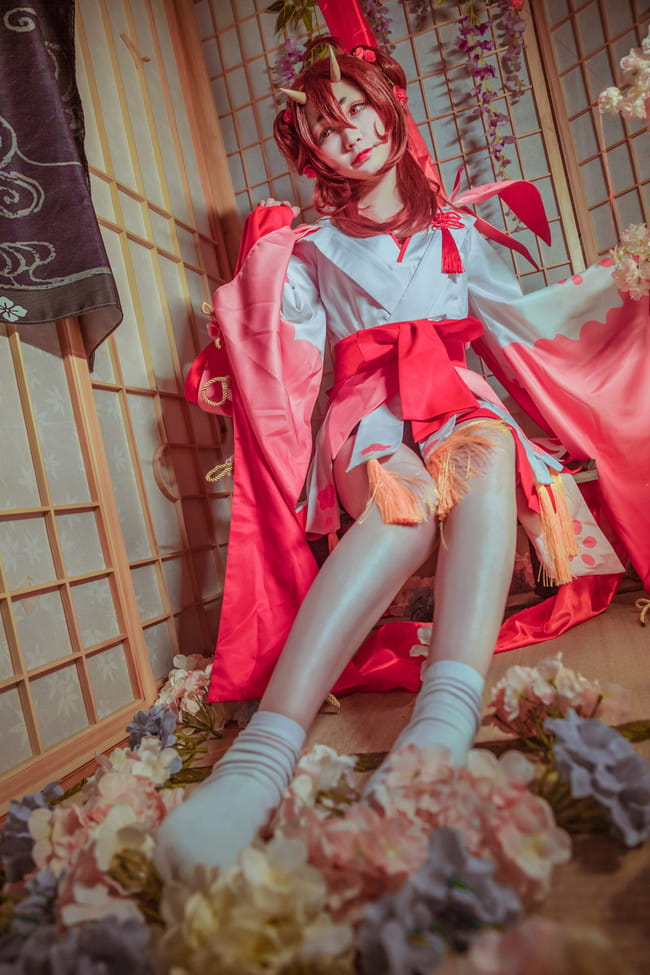 阴阳师桃花妖cosplay