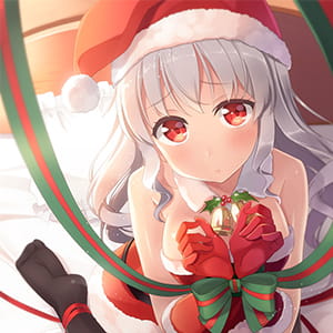 我躲在街角等你 不想独自过圣诞节 二次元头像女生呆萌