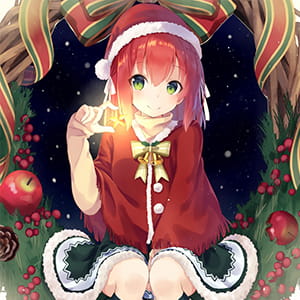 我躲在街角等你 不想独自过圣诞节 二次元头像女生呆萌