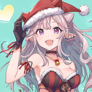 我躲在街角等你 不想独自过圣诞节 二次元头像女生呆萌