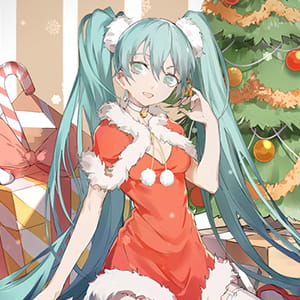 我躲在街角等你 不想独自过圣诞节 二次元头像女生呆萌