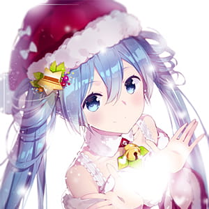 我躲在街角等你 不想独自过圣诞节 二次元头像女生呆萌