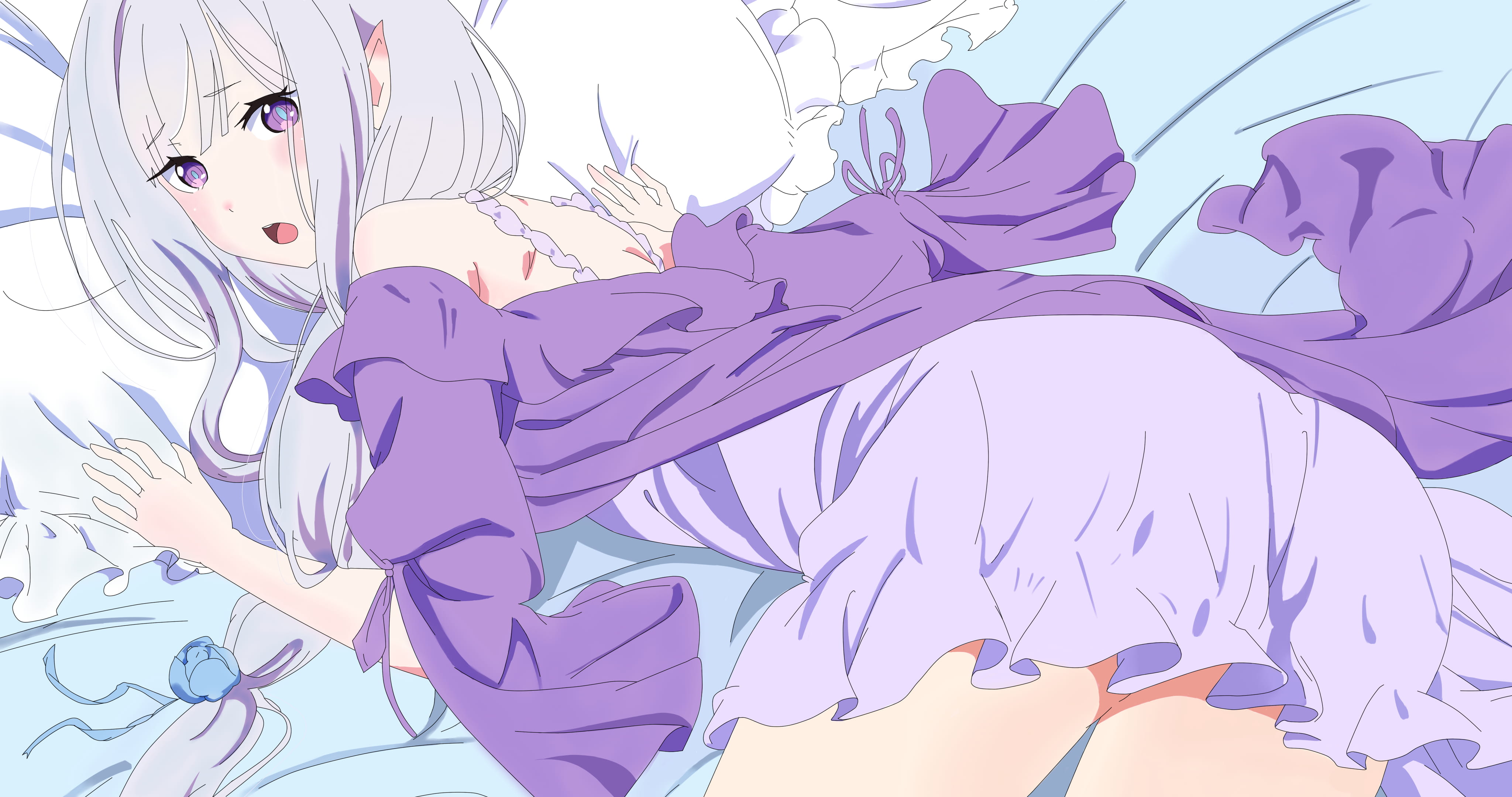 爱蜜莉雅粉色睡衣手机主题