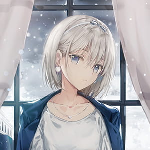 我们生活在 怀疑梦想论的世界上 二次元头像女生呆萌