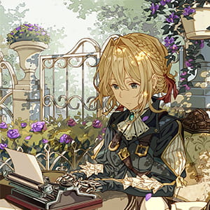 紫罗兰的永恒花园 二次元头像女生呆萌