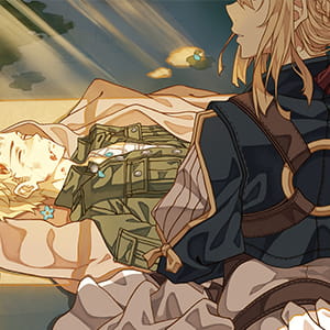 紫罗兰的永恒花园 二次元头像女生呆萌