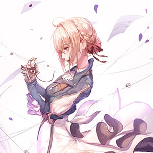 紫罗兰的永恒花园 二次元头像女生呆萌