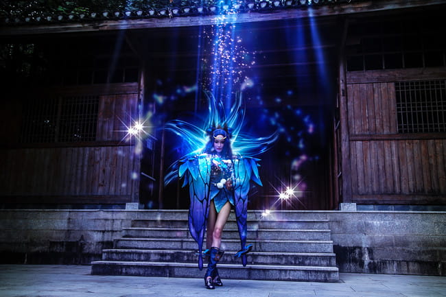 王者荣耀 荡秋千仲夏夜之梦 貂蝉 cosplay图片