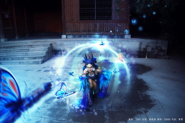 王者荣耀 荡秋千仲夏夜之梦 貂蝉 cosplay图片