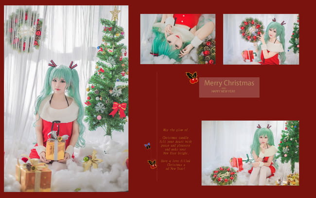 VOCALOID 圣诞初音未来 cosplay