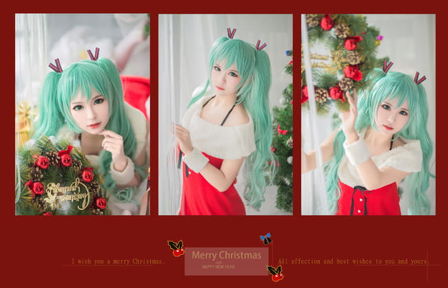 VOCALOID 圣诞初音未来 cosplay