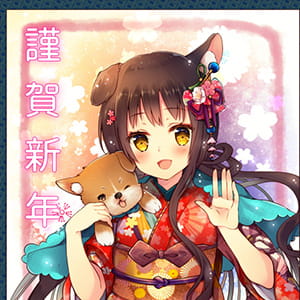 2018年新年贺图 二次元头像女生呆萌